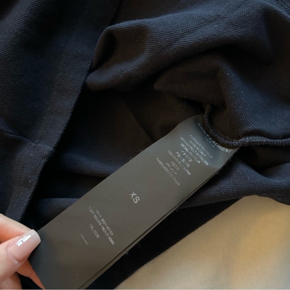 saint laurent crop tshirt navy blue - Picture 4 of 5